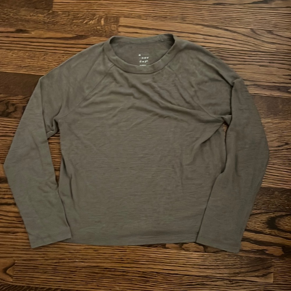 A New Day Khaki Long Sleeve T-Shirt